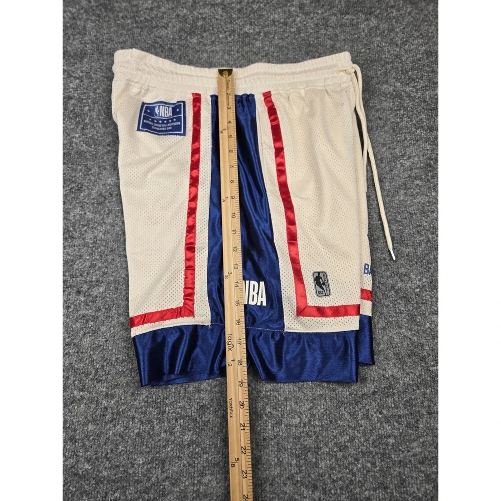 NBA Mens Basketball Shorts Red White Blue Mesh Athletic Size M NWT #1135